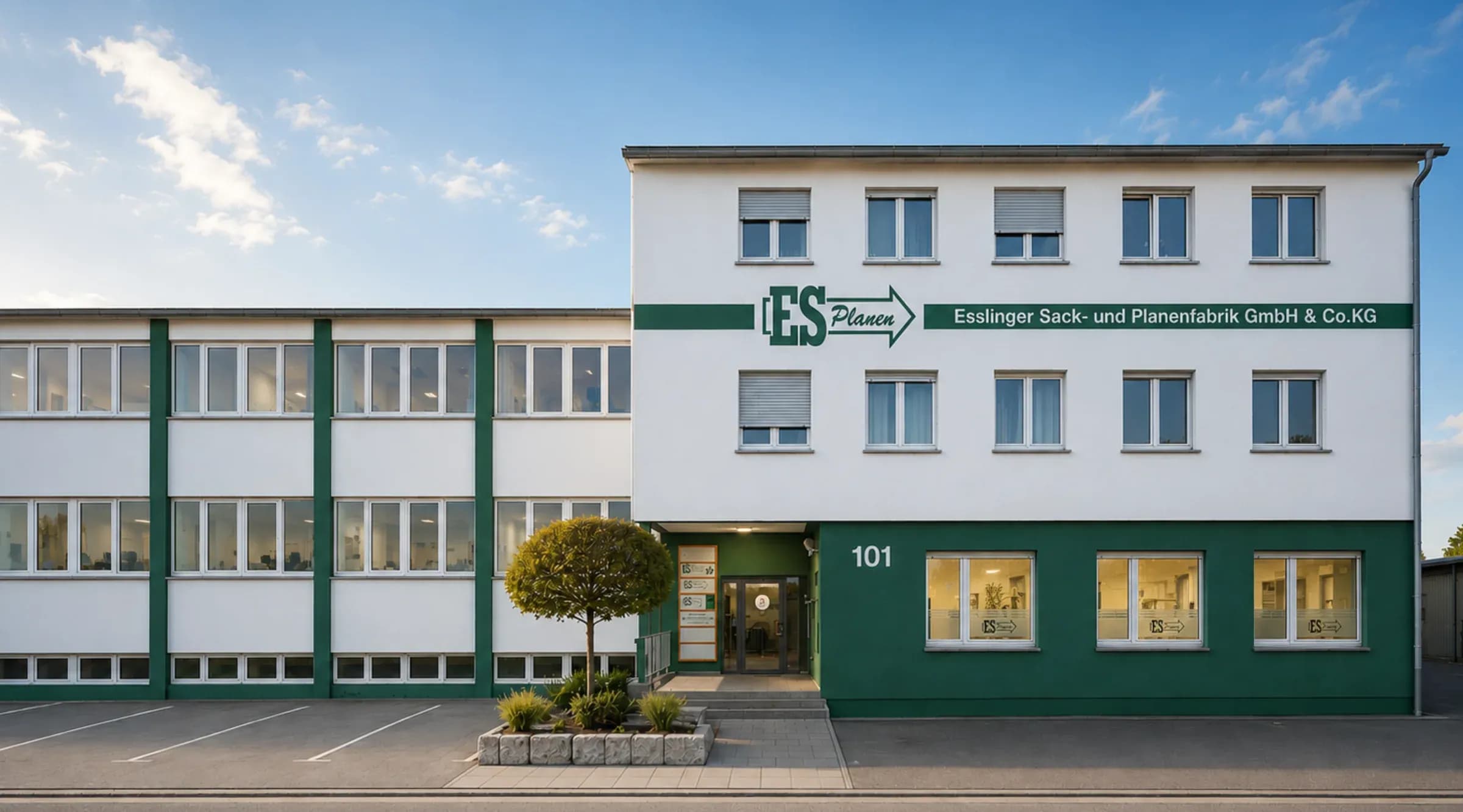 Firmengebäude der Esslinger Sack- und Planenfabrik